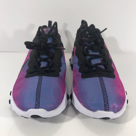 Nike WMNS React Element 55 PRM Black/Fuschia - Picture 2 of 6